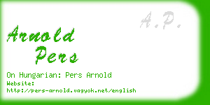 arnold pers business card